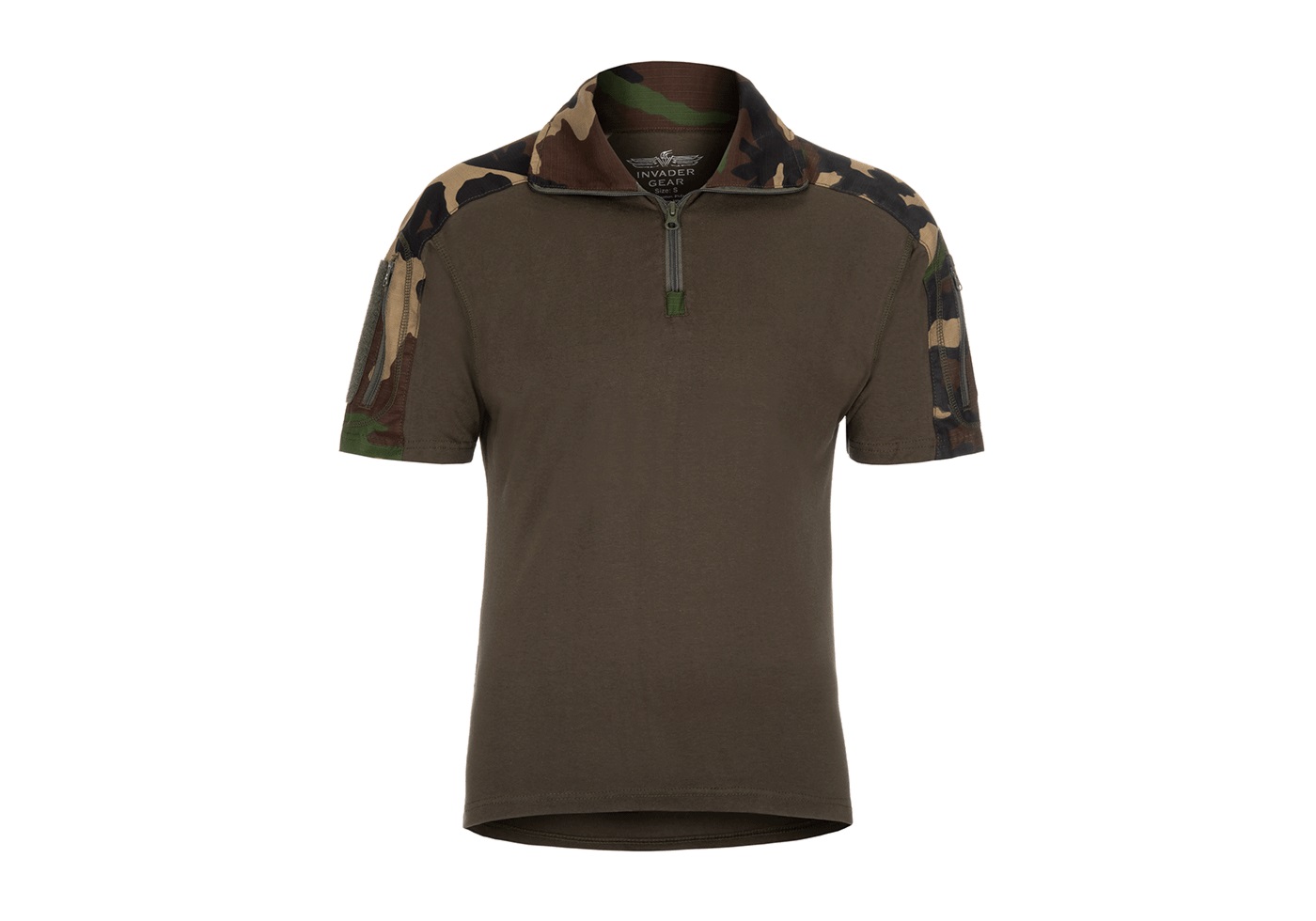 COMBAT SHIRT - SHORT SLEEVE - WOODLAND